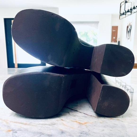 NWOT Jeffrey Campbell black platform HeyJoe knee high boots size 6.5. Funky cool - Picture 13 of 14